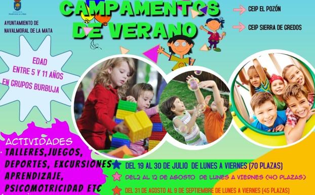 Empiezan los campamentos estivales, para niños y niñas de 5 a 11 años
