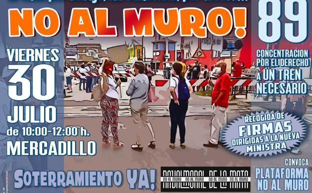 No al Muro recoge firmas de apoyo al soterramiento para entregar a la nueva ministra de Transportes