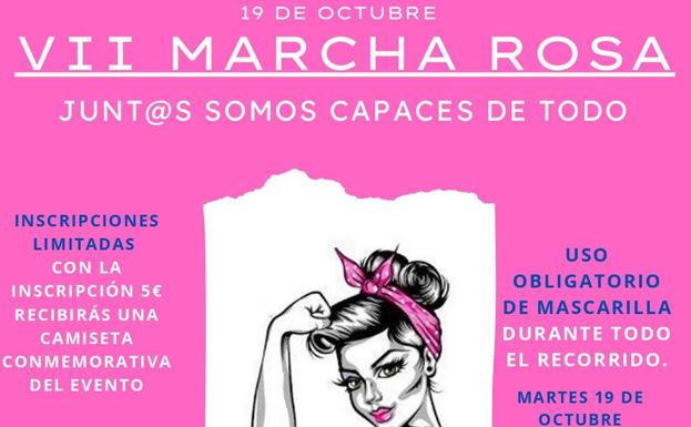 El martes 19 se celebrará la VII Marcha Rosa contra el Cáncer de Mama