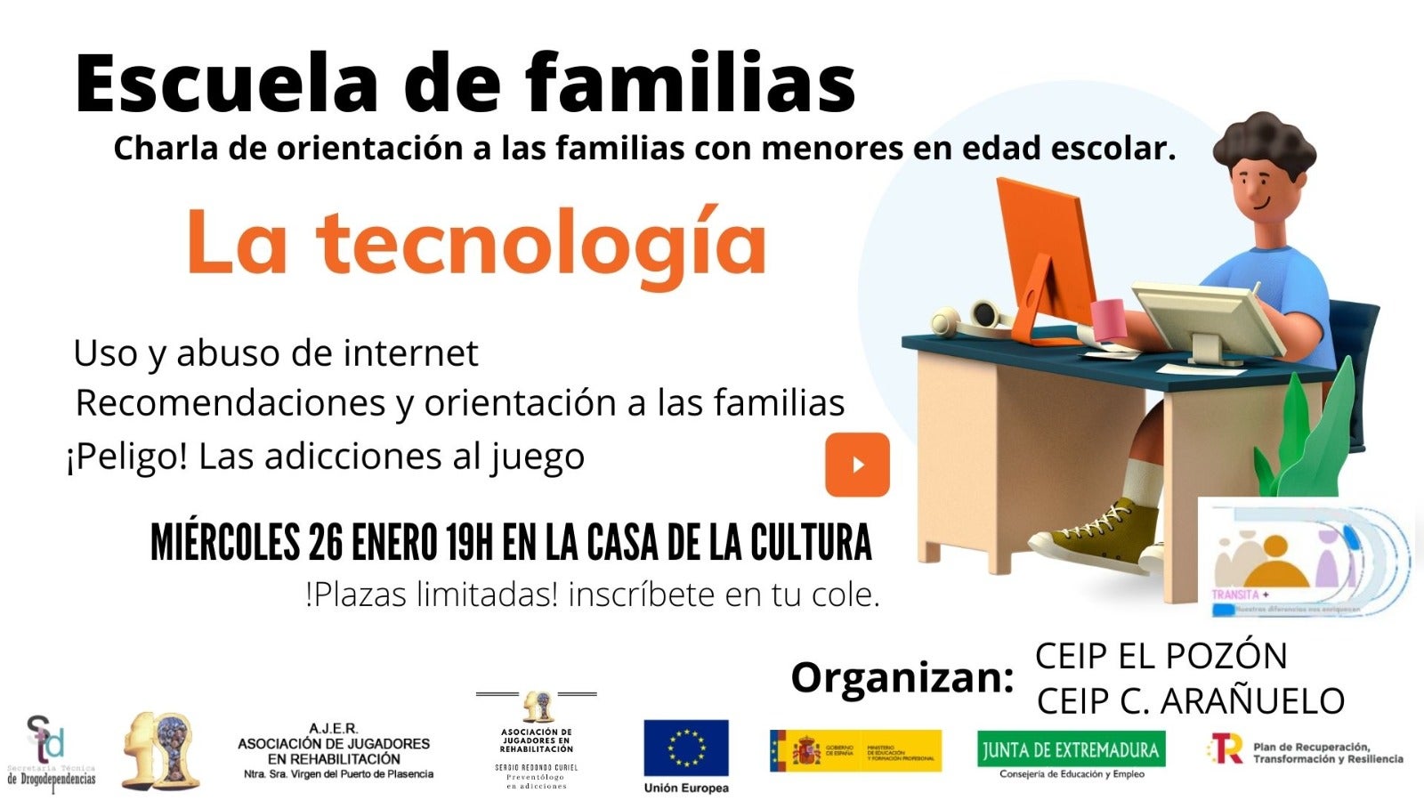 La Escuela de Familias hablará sobre la tecnología y el uso de Internet