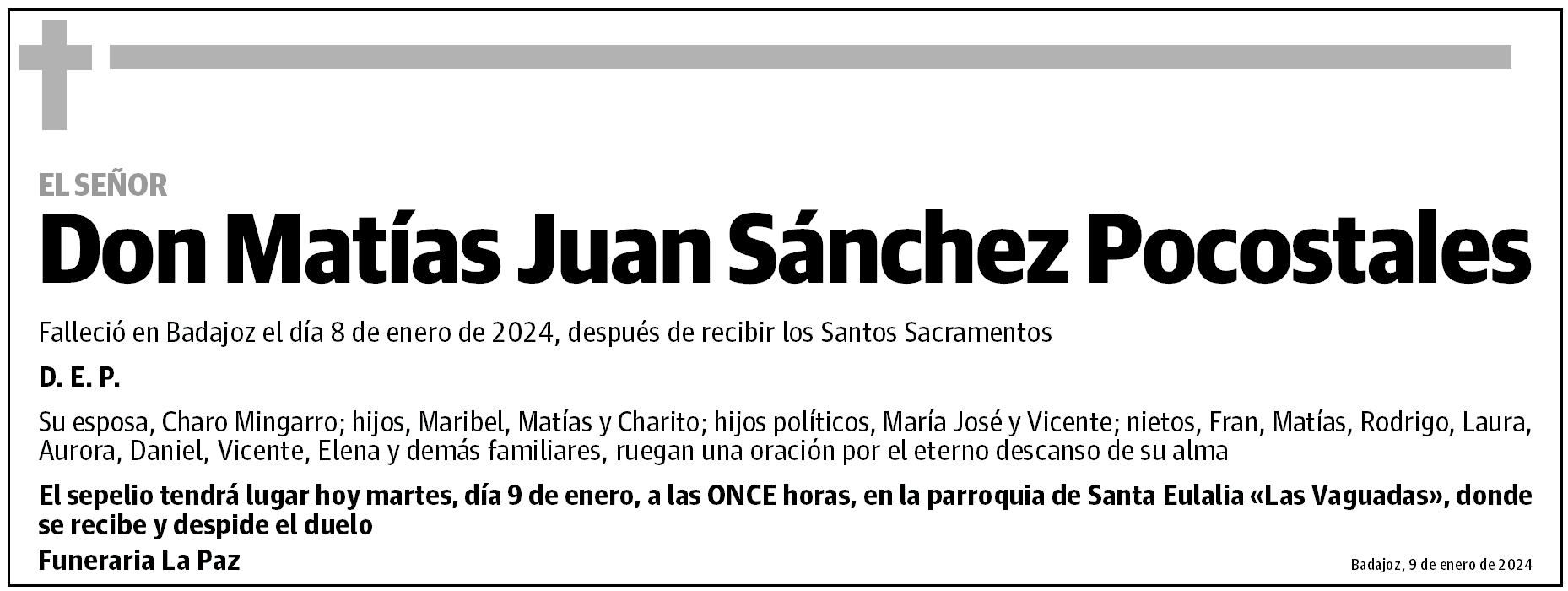 Matías Juan Sánchez Pocostales