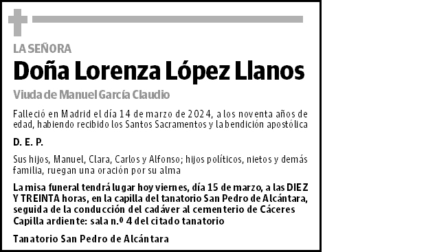 Lorenza López Llanos