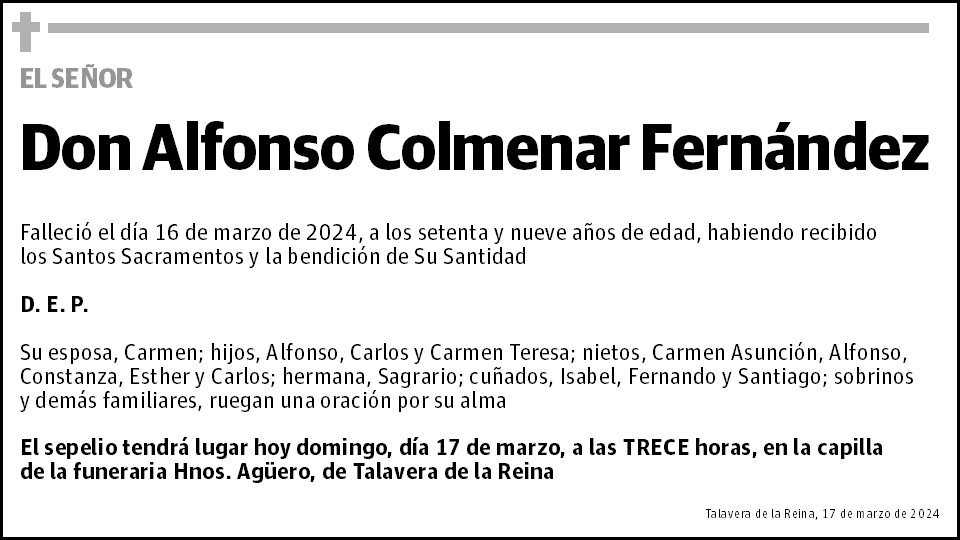 Alfonso Colmenar Fernández