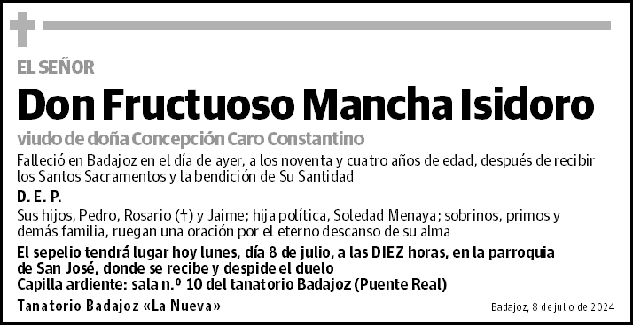 Fructuoso Mancha Isidoro