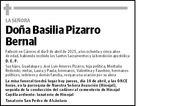 Basilia Pizarro Bernal