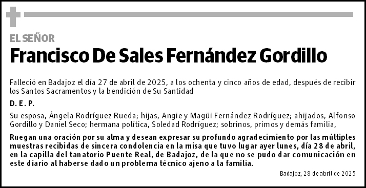 Francisco De Sales Fernández Gordillo