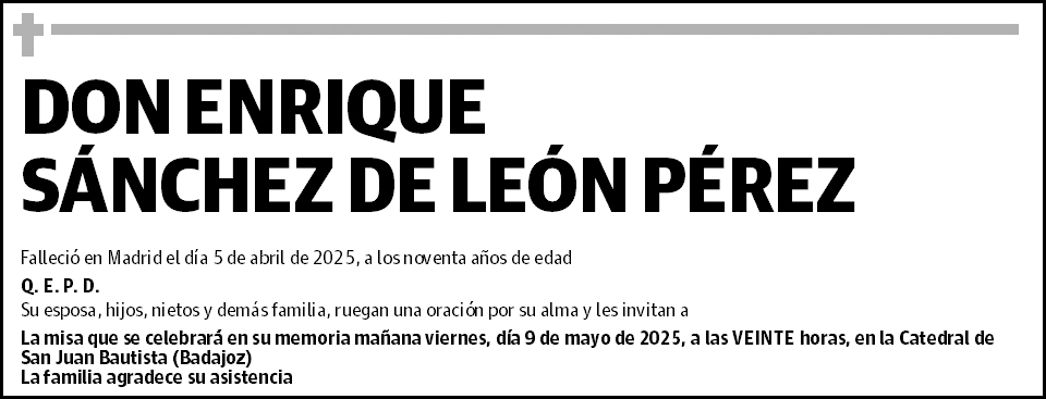 Enrique Sánchez de León Pérez