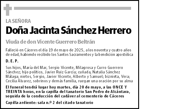 Jacinta Sánchez Herrero