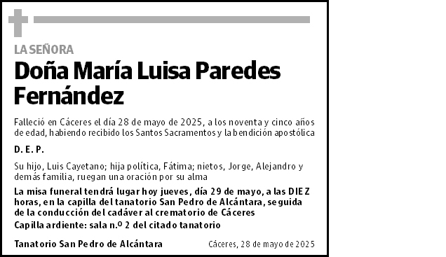 María Luisa Paredes Fernández