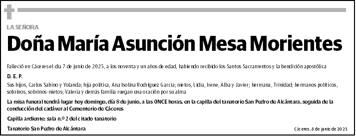 María Asunción Mesa Morientes