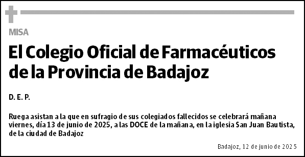 Colegio Oficial de Farmacéuticos de la Provincia de Badajoz