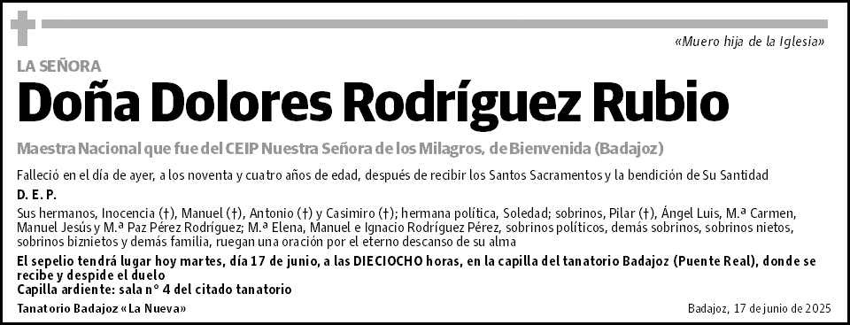 Dolores Rodríguez Rubio
