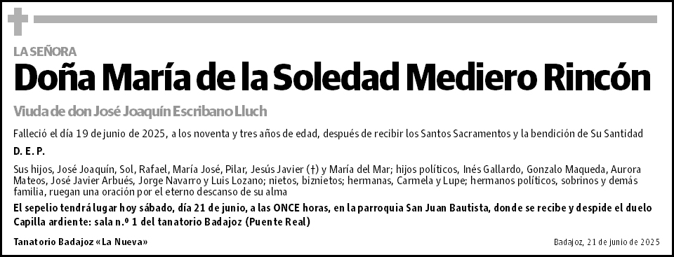 María de la Soledad Mediero Rincón