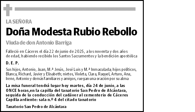 Modesta Rubio Rebollo
