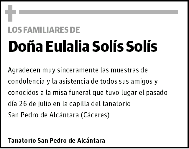Doña Eulalia Solís Solís
