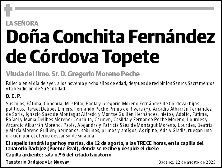 Conchita Fernández de Córdova Topete