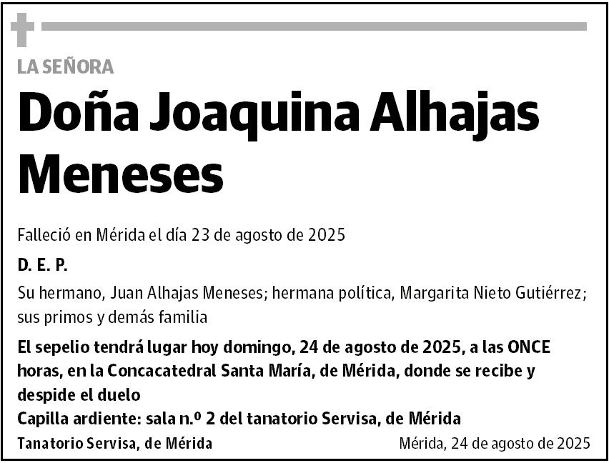 Doña Joaquina Alhajas Meneses