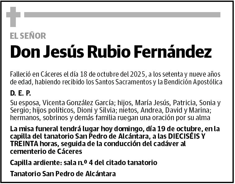 Don Jesús Rubio Fernández
