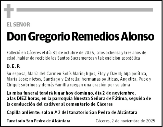 Gregorio Remedios Alonso