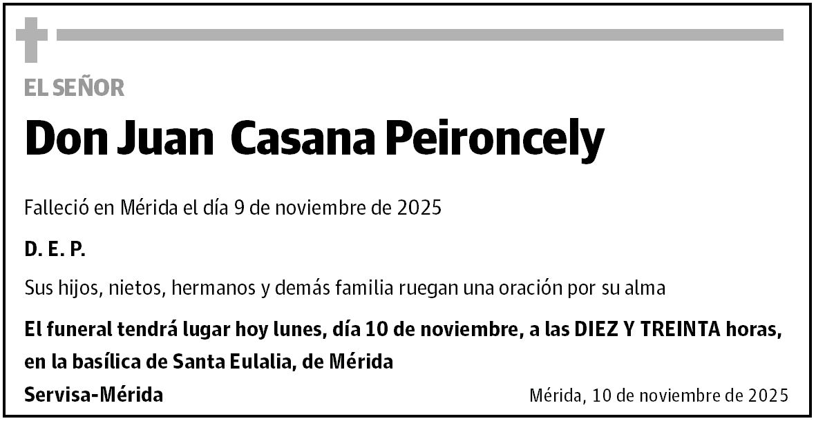 DON JUAN CASANA PEIRONCELY