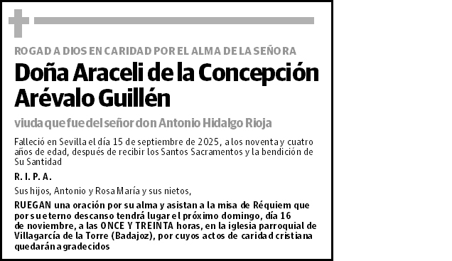 Araceli de la Concepción Arévalo Guillén