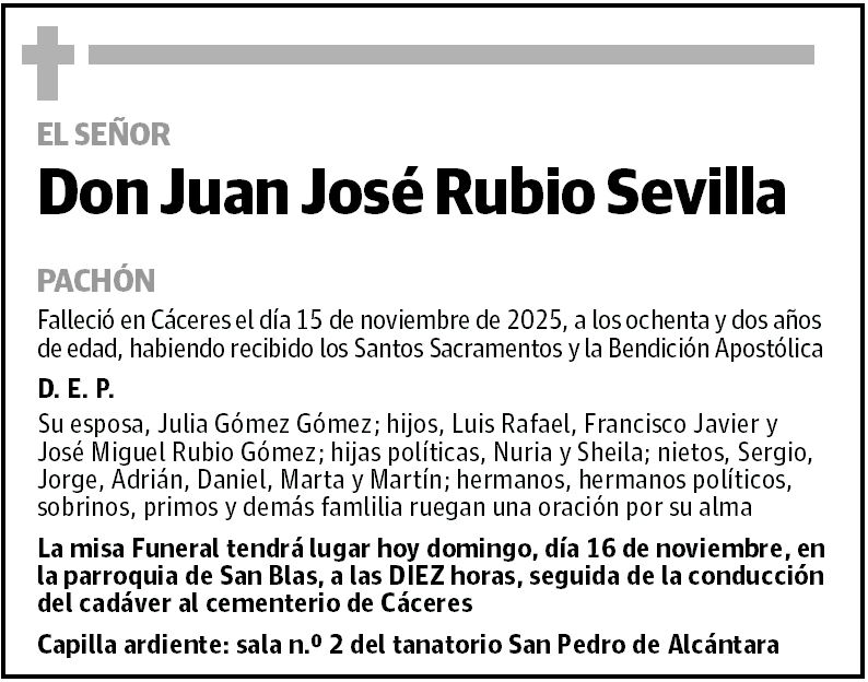 Don Juan José Rubio Sevilla