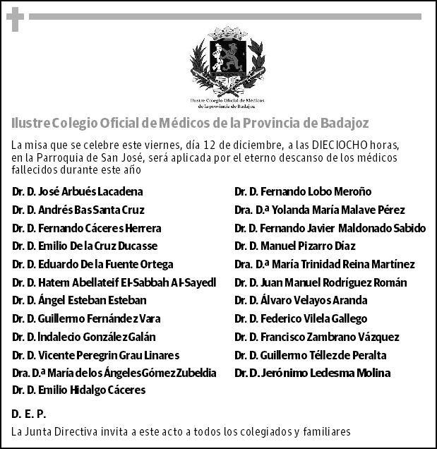 Ilustre Colegio Oficial de Médicos de la Provincia de Badajoz