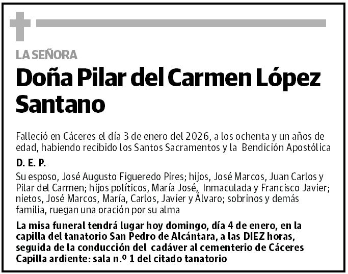 Doña Pilar del Carmen López Santano