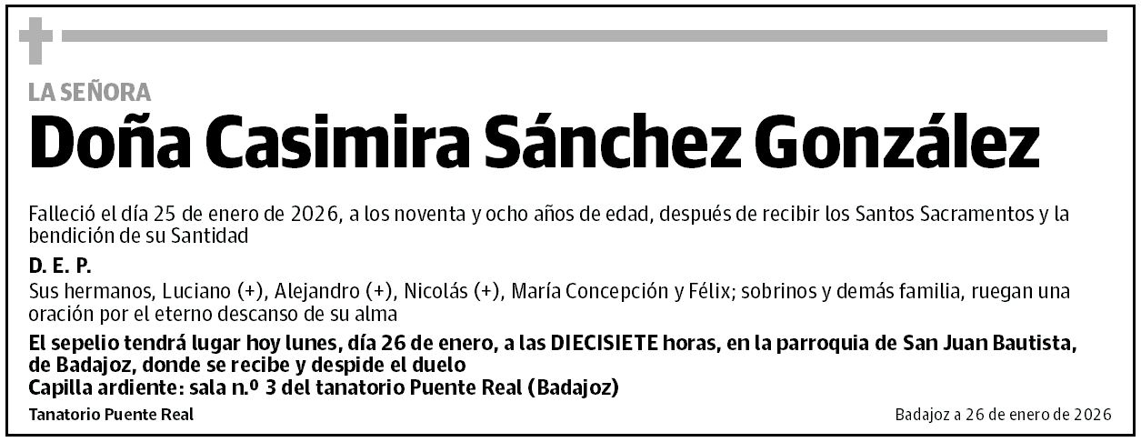 Doña Casimira Sánchez González