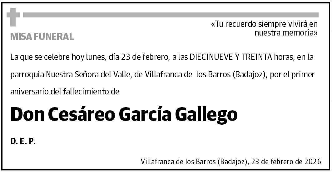 Don Cesáreo García Gallego