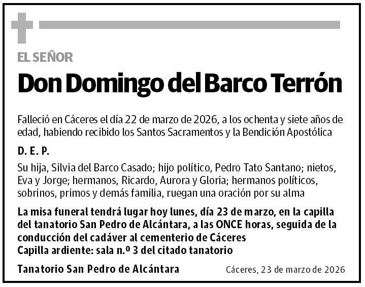 Don Domingo del Barco Terrón