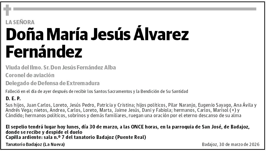 Doña María Jesús Álvarez Fernández
