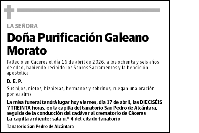 Purificación Galeano Morato