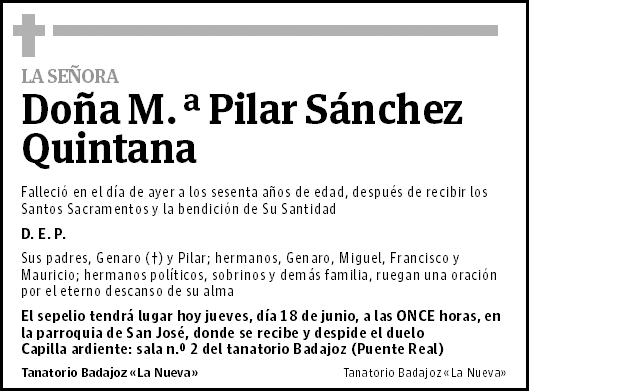 M. ª Pilar Sánchez Quintana