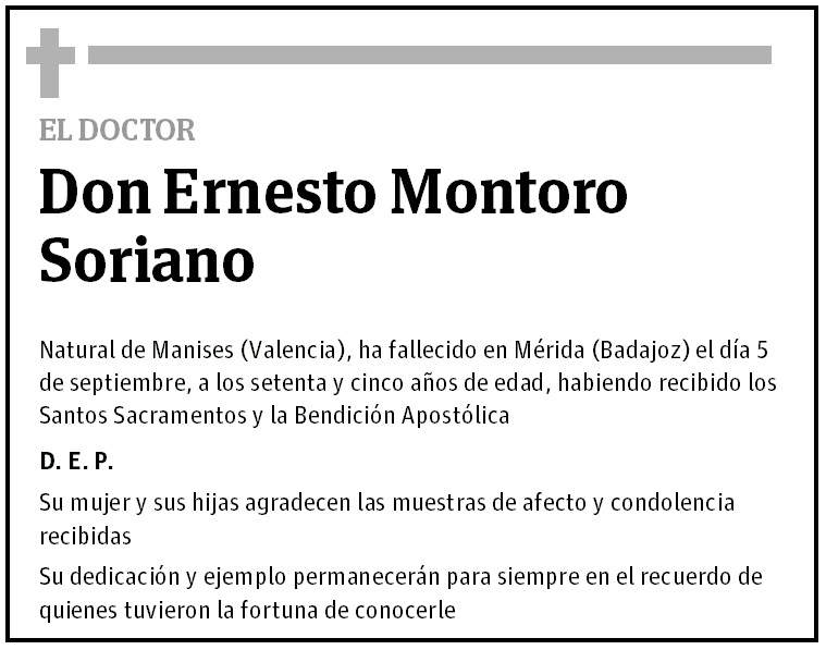 DON ERNESTO MONTORO SORIANO