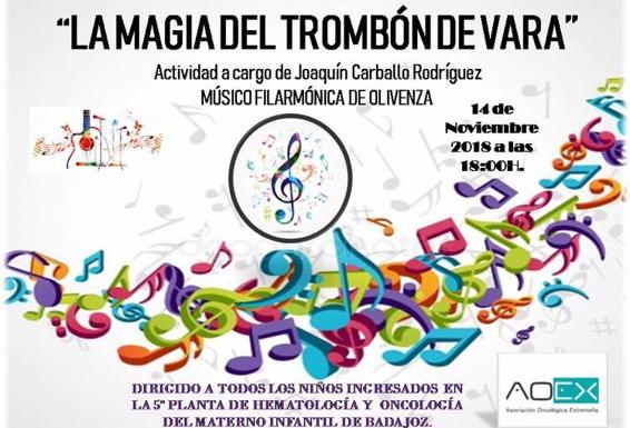 El músico Joaquín Carballo actuará este miércoles para los niños de Oncología del Materno Infantil