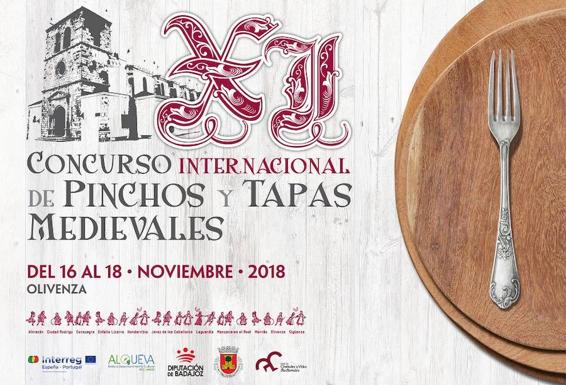 Olivenza acoge este fin de semana el XI Concurso Internacional de Pinchos y Tapas medievales