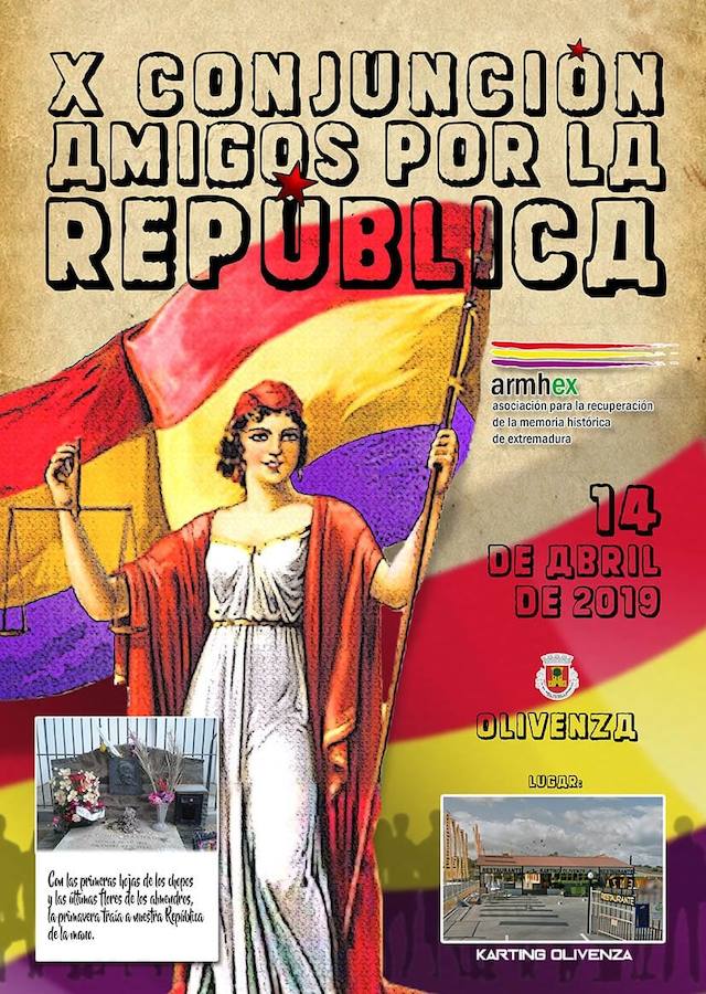 Olivenza acoge este 14 de abril la X Conjunción Amigos por la República