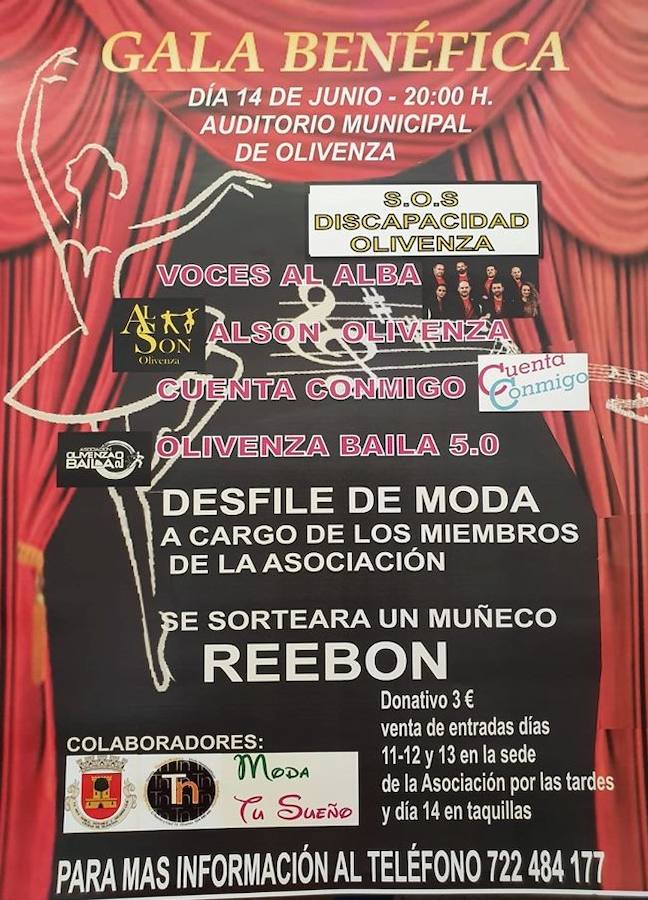Olivenza SOS Discapacidad celebra este viernes una gala benéfica con actuaciones musicales y un desfile de moda