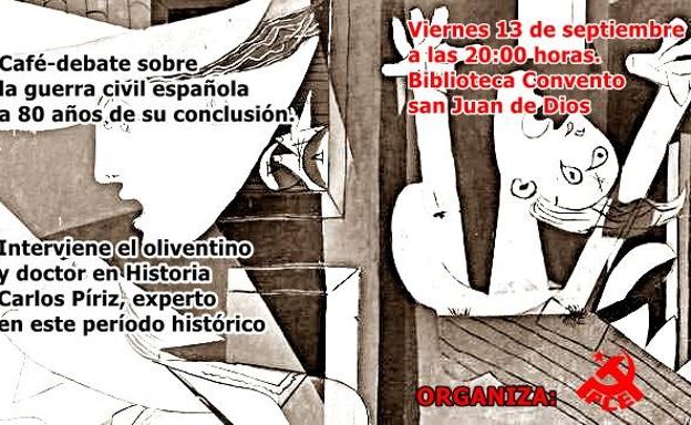 Izquierda Unida de Olivenza organiza un debate sobre la guerra civil española