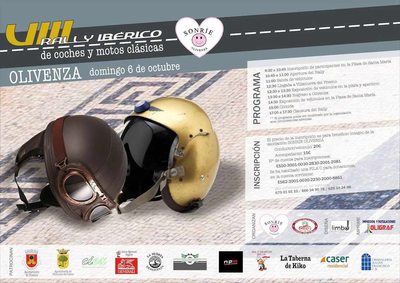 Olivenza acogerá el VIII Rally Ibérico de motos y coches clásicos a beneficio de Sonríe Olivenza