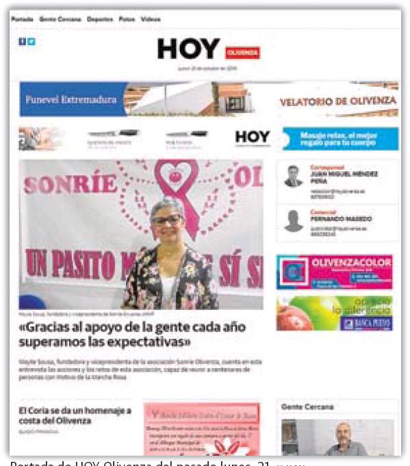 HOY Olivenza tuvo casi 5.000 navegadores únicos en septiembre de 2019
