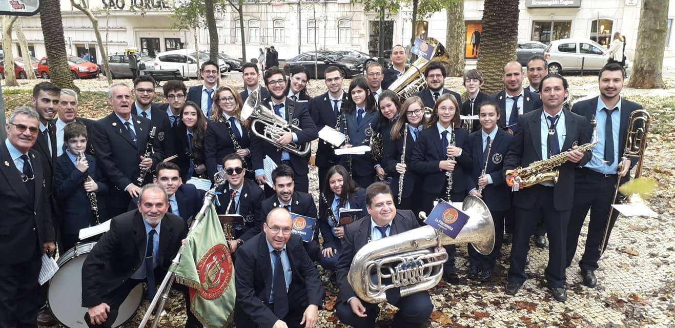 La Filarmónica de Olivenza participa en el desfile de bandas de música del 1 de diciembre en Lisboa