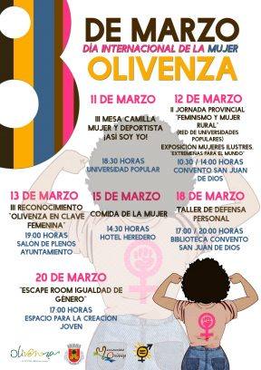 Olivenza celebra esta semana el Día Internacional de la Mujer con una amplia programación