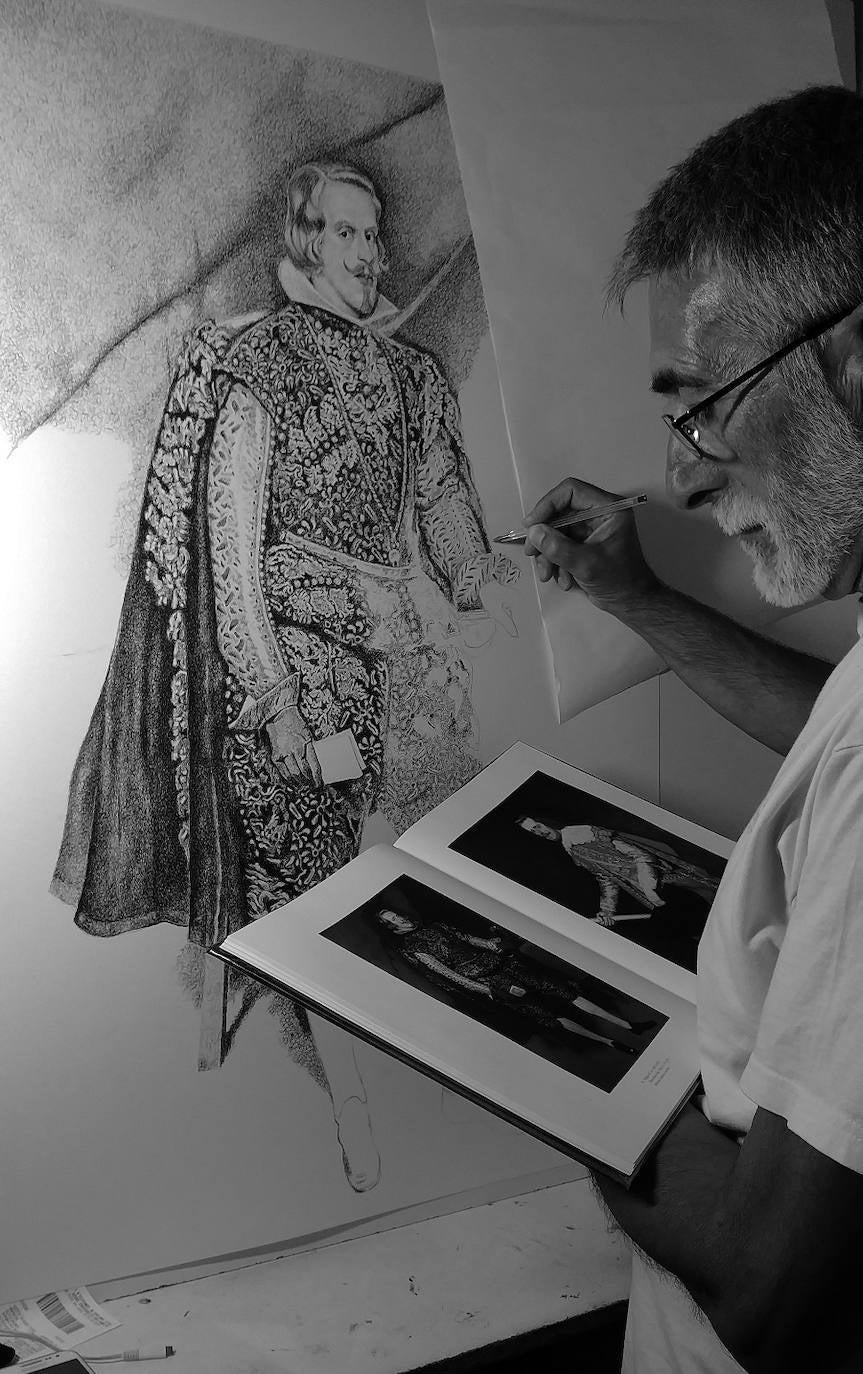 El pintor Juan Gutiérrez Sánchez homenajea a Velázquez con una exposición en Olivenza