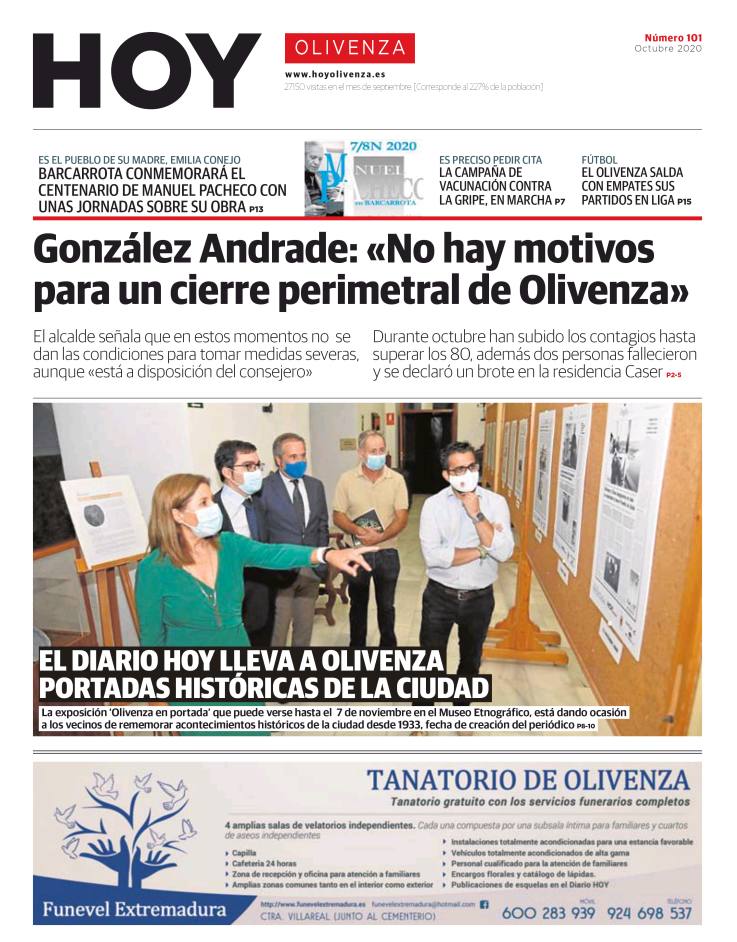 Ya en la calle la edición número 101 del hiperlocal HOY Olivenza