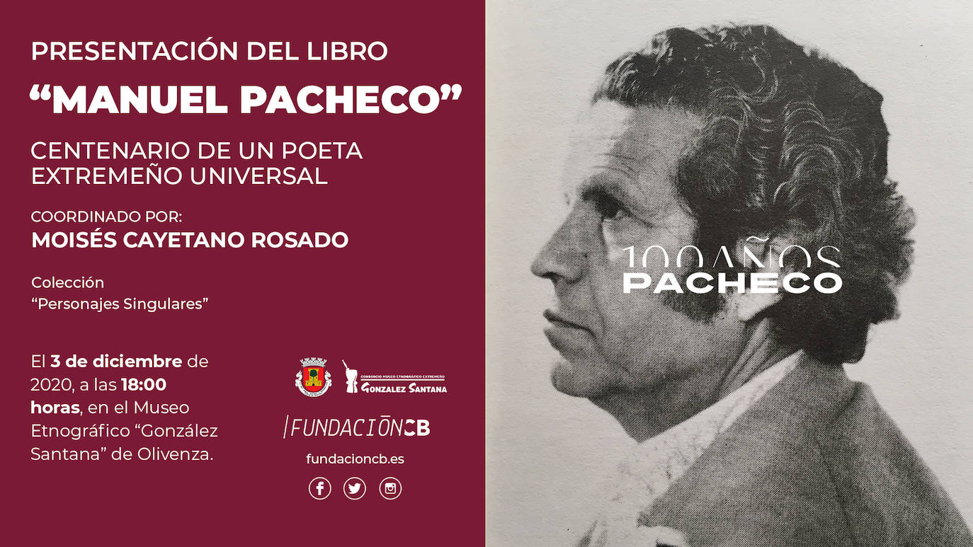 El Museo de Olivenza acoge la presentación del libro 'Manuel Pacheco. Centenario de un poeta extremeño universal'