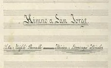 El guión musical del Himno de San Jorge (1943), pieza del mes de abril 2021 en el Museo de Olivenza