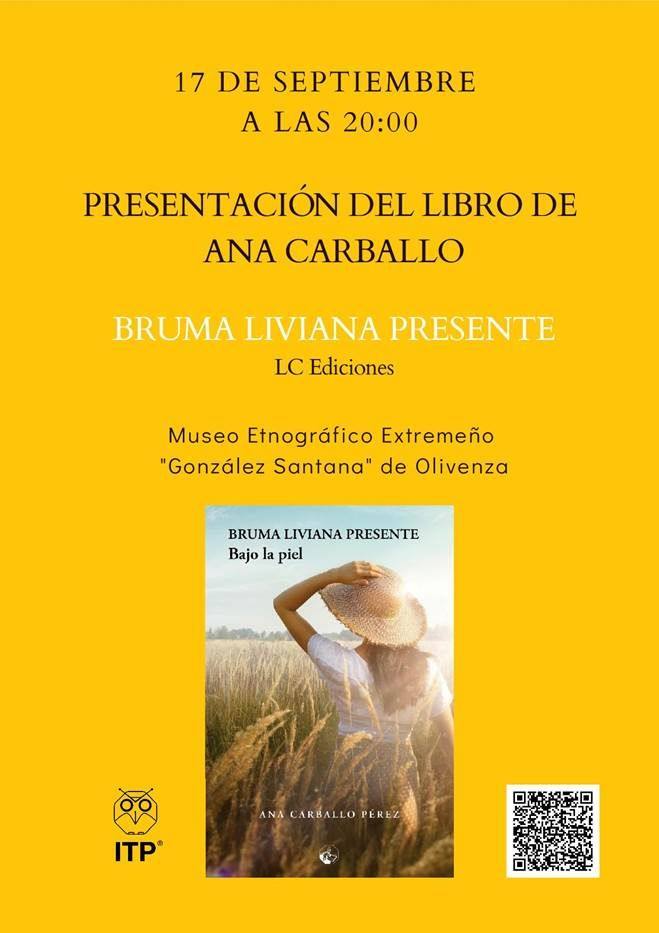 Ana Carballo Pérez presenta hoy en el Museo de Olivenza su primera novela