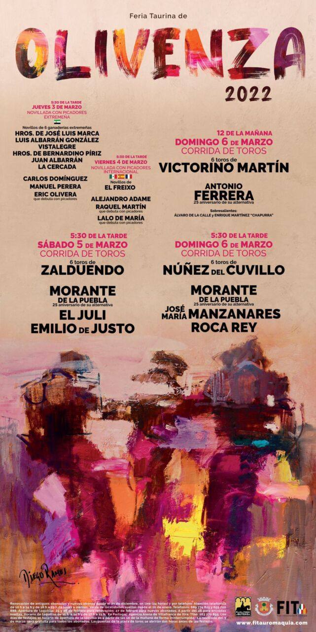 Comienza la venta online y telefónica de entradas sueltas para la Feria del Toro de Olivenza 2022